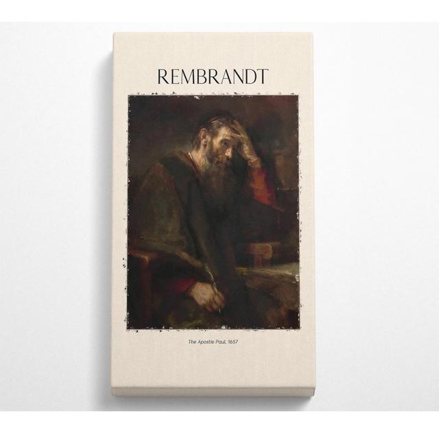 Pinaud The Apostle Paul, 1657 by Rembrandt Van Rijn - Wrapped Canvas Art Prints Ophelia & Co. Size: 101.6cm H x 50.8cm W x 1cm D on Productcaster.