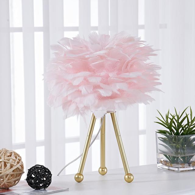 37Cm White/Pink Tripod Table Lamp Canora Grey Shade Colour: Pink on Productcaster.