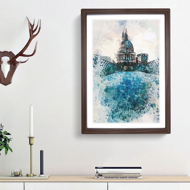 St. Pauls Cathedral in London Abstract Art - Picture Frame Painting Print on MDF East Urban Home Frame Option: Walnut Framed, Size: 36cm H x 27cm W x on Productcaster.