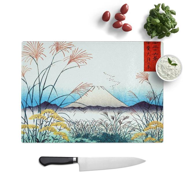 Tempered Glass Otsuki No Hara by Utagawa Hiroshige Chopping Board East Urban Home Size: 28.5 cm W x 20 cm L on Productcaster.