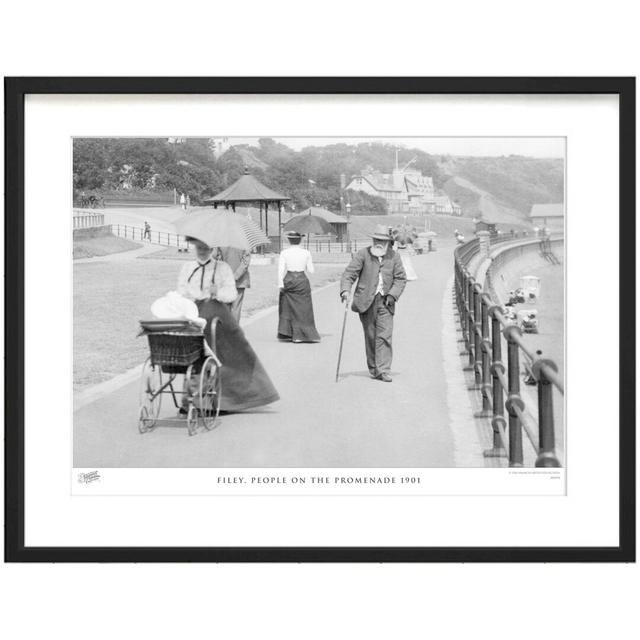 'Filey, People on the Promenade 1901' - Picture Frame Photograph Print on Paper The Francis Frith Collection Size: 28cm H x 36cm W x 2.3cm D on Productcaster.