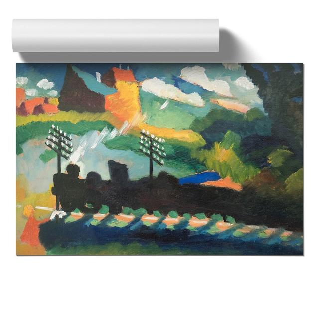 Railroad at Murnau by Wassily Kandinsky - Unframed Painting East Urban Home Size: 21cm H x 30cm W x 0.1cm D on Productcaster.