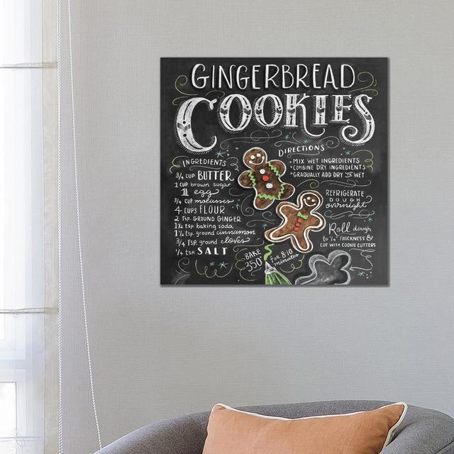 Gingerbread Cookies Recipe by Lily & Val - Wrapped Canvas Gallery-Wrapped Canvas Giclée The Seasonal Aisle Size: 66.04cm H x 66.04cm W on Productcaster.