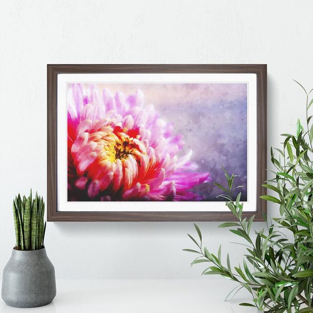 Pink Chrysanthemum Flower - Picture Frame Graphic Art East Urban Home Frame Option: Walnut Framed, Size: 36cm H x 48cm W x 2cm D on Productcaster.