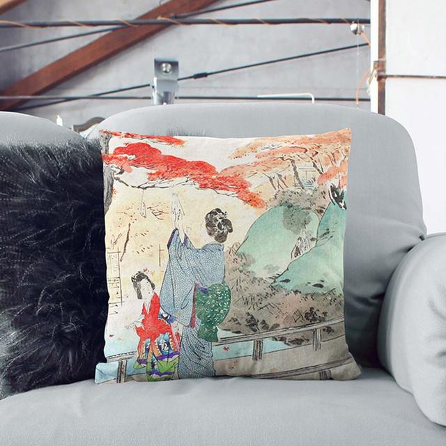 Beneath the Maple Trees Cushion with Filling East Urban Home Size: 55 x 55 cm, Backing Colour: White on Productcaster.