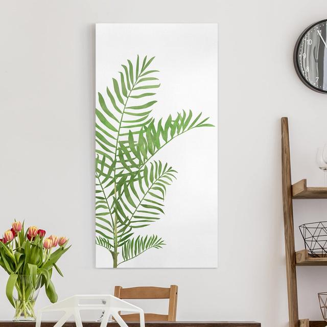 Leinwandbild Palme Aquarell Sansibar Home Größe: 100 cm H x 50 cm B x 2 cm T on Productcaster.