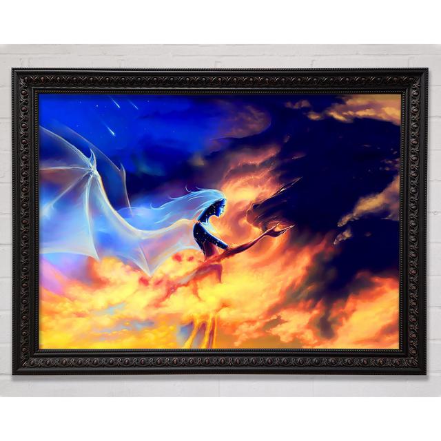 Dragon Fairy Love - Single Picture Frame Art Prints Happy Larry Size: 42cm H x 59.7cm W on Productcaster.