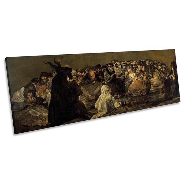 Francisco Goya Witches Sabbath - Wrapped Canvas Panoramic Print Marlow Home Co. Size: 40.64cm H x 121.92cm W on Productcaster.