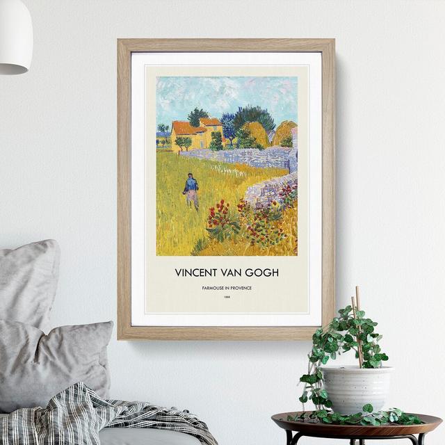 Farmhouse in Provence by Vincent Van Gogh - Picture Frame Graphic Art East Urban Home Frame Option: Oak Framed, Size: 36cm H x 27cm W x 2cm D on Productcaster.