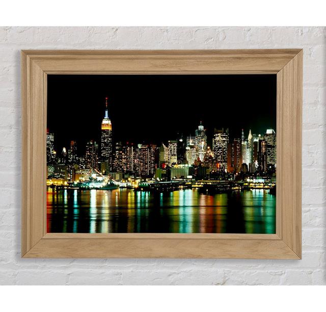 New York City Glow Framed Print Bright Star Size: 59.7cm H x 84.1cm W on Productcaster.