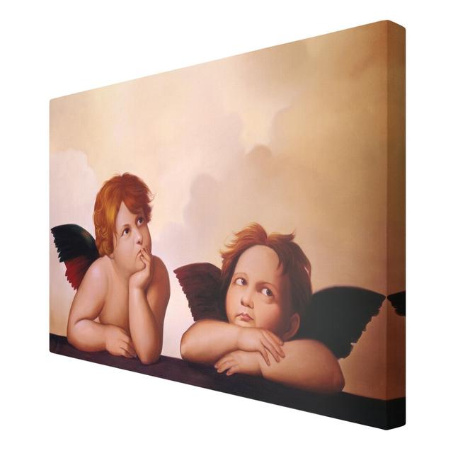 What Angels Think - Wrapped Canvas Graphic Art Print East Urban Home Size: 90cm L x 60cm W on Productcaster.