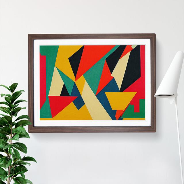 Shapes - Single Picture Frame Print Metro Lane Frame Colour: Walnut Framed, Size: 46cm H x 64cm W on Productcaster.