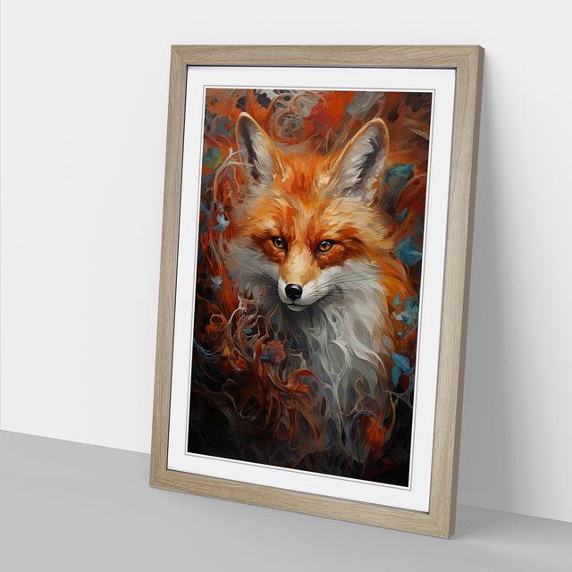 Fox Neo-Plasticism Alpen Home Size: 46cm H x 34cm W, Format: Oak Framed on Productcaster.