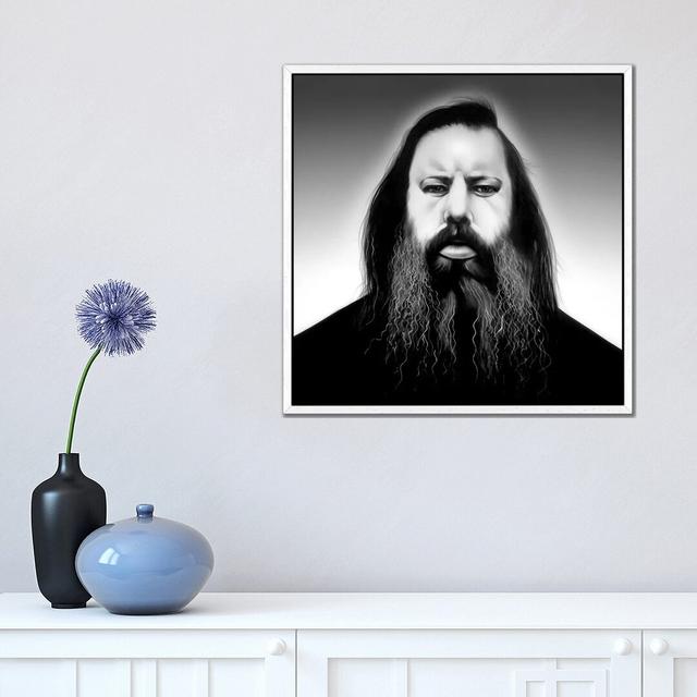 Rick Rubin by Jody Thomas - Graphic Art Print on Canvas 17 Stories Format: White Framed, Size: 45.72cm H x 45.72cm W x 3.81cm D on Productcaster.