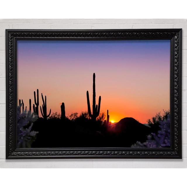 Desert Sun Glow Gracie Oaks Size: 21.1cm H x 29.7cm W x 3cm D, Format: Black Framed Wood on Productcaster.