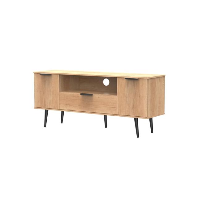 Fully Assembled Berryhill TV Stand for TVs up to 60" George Oliver Colour: Oak on Productcaster.