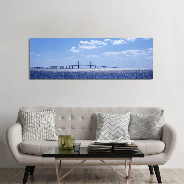 Bridge Across A Bay, Sunshine Skyway Bridge, Tampa Bay, Florida, USA Highland Dunes Size: 60.96cm H x 182.88cm W x 3.81cm D on Productcaster.