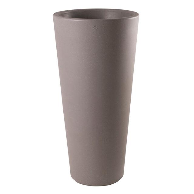 Vita Plastic Plant Pot Freeport Park Size: 100cm H x 49cm W x 49cm D, Colour: Taupe on Productcaster.