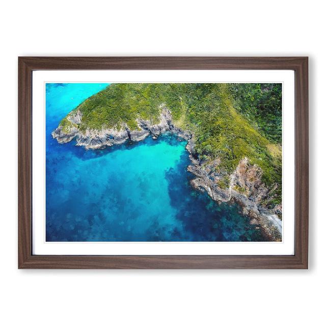 Bay of Islands in New Zealand - Picture Frame Painting East Urban Home Frame Option: Walnut Framed, Size: 48cm H x 65cm W x 2cm D on Productcaster.