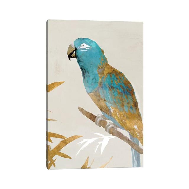 Blue Parrot II by Isabelle Z - Print on Canvas 17 Stories Format: Wrapped Canvas, Size: 101.6cm H x 66.04cm W x 1.91cm D on Productcaster.