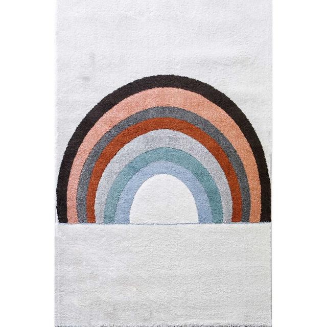 Geometric Machine Woven Light Beige/Blue/Brown Area Rug Art for kids Rug Size: Rectangle 120 x 170cm on Productcaster.