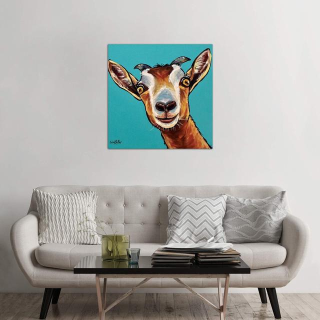 Goat Painting Dub by Hippie Hound Studios - Wrapped Canvas Giclee Art Print East Urban Home Size: 93.98cm H x 93.98cm W x 3.81cm D on Productcaster.