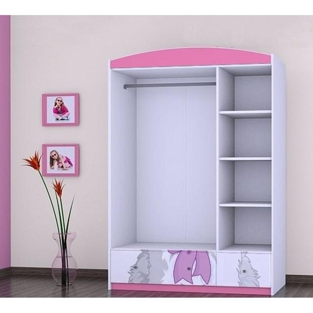 Nevin 3 Door Wardrobe Isabelle & Max Colour: Pink on Productcaster.