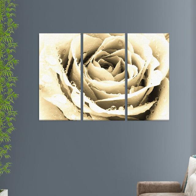 Love Print Multi-Piece Image on Canvas in Beige East Urban Home Size: 100cm H x 150cm W x 4cm D on Productcaster.