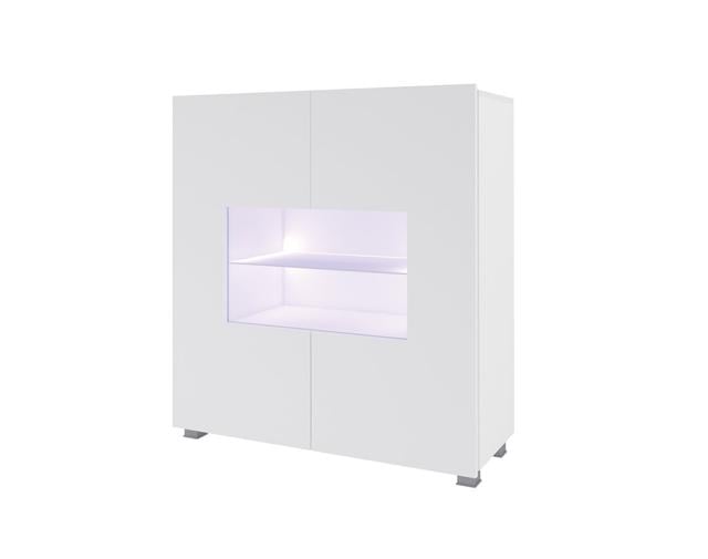 Gumbs Combi Chest Ivy Bronx Colour: White/White Gloss on Productcaster.