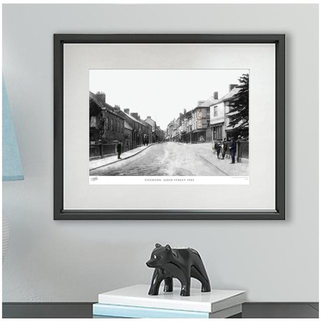 'Tiverton, Gold Street 1903' by Francis Frith - Picture Frame Photograph Print on Paper The Francis Frith Collection Colour: Dark Grey/Ivory, Size: 60 on Productcaster.