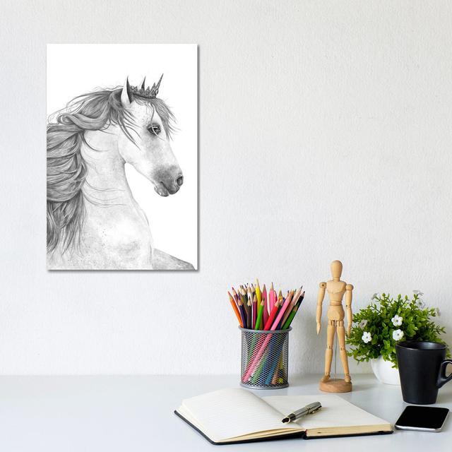 The Queen Horse by Valeriya Korenkova - Wrapped Canvas Art Prints Brambly Cottage Size: 30.48cm H x 20.32cm W on Productcaster.