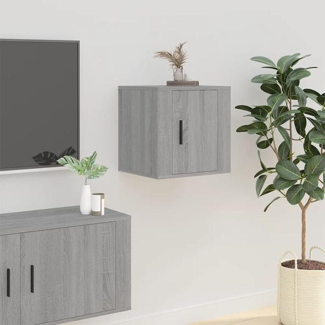 White Wall-Mounted TV Cabinet 40X34.5X40 Cm 17 Stories Colour: Grey on Productcaster.