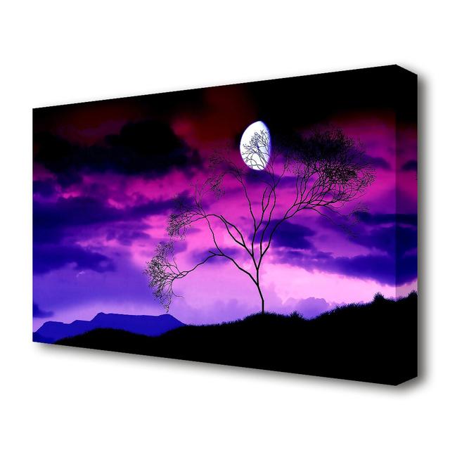 'Purple Pink Skies Landscape' - Wrapped Canvas Photographic Print East Urban Home Size: 81.3 cm H x 121.9 cm W on Productcaster.