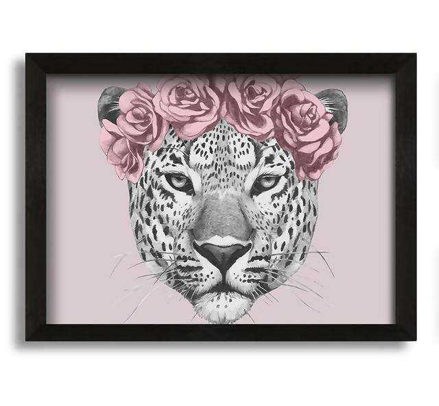 The Rose Head Leopard - Picture Frame Graphic Art on Canvas Maturi Size: 21cm H x 30cm W x 10cm D on Productcaster.