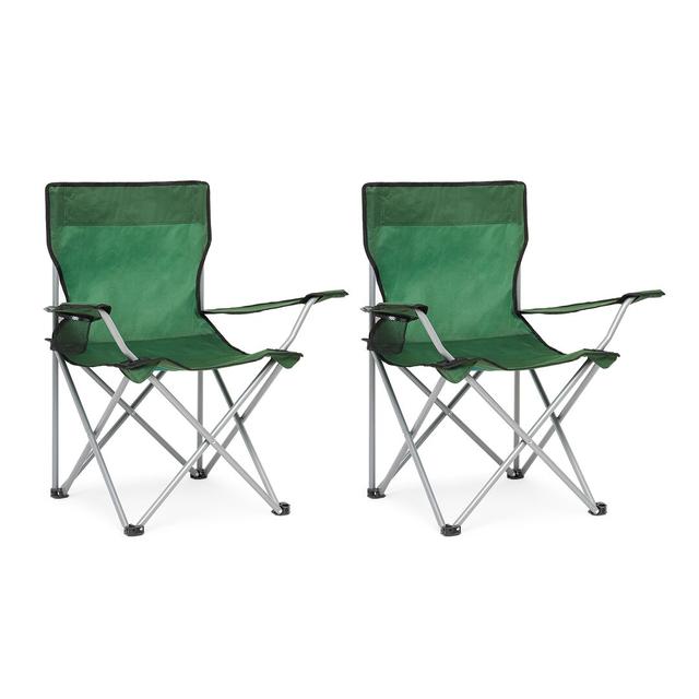 Tiawah Folding Camping Chair (Set of 2) Dakota Fields Colour (Fabric): Green on Productcaster.