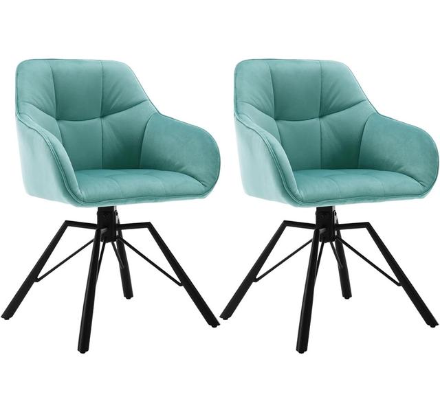 Malkin Velvet Armchair (Set of 2) George Oliver Upholstery Colour: Turquoise on Productcaster.