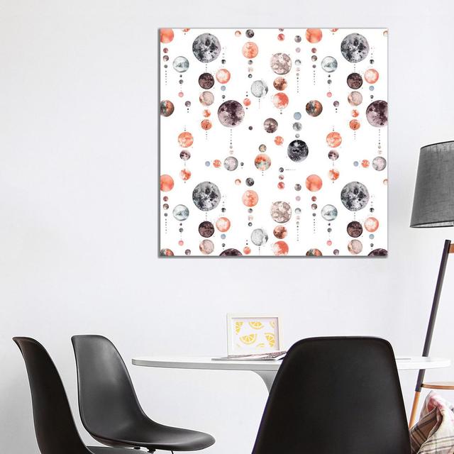 Full Moons Astrology by Ninola Design - Wrapped Canvas Photograph Metro Lane Size: 93.98cm H x 93.98cm W x 3.81cm D on Productcaster.