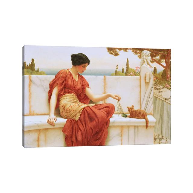 The Favourite, 1901 by John William Godward - Wrapped Canvas Gallery-Wrapped Canvas Giclée ClassicLiving Size: 30.48cm H x 45.72cm W x 1.905cm D on Productcaster.