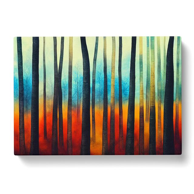 Vibrant Forest Vol.1 - Wrapped Canvas Painting Alpen Home Size: 40cm H x 60cm W x 3cm D on Productcaster.