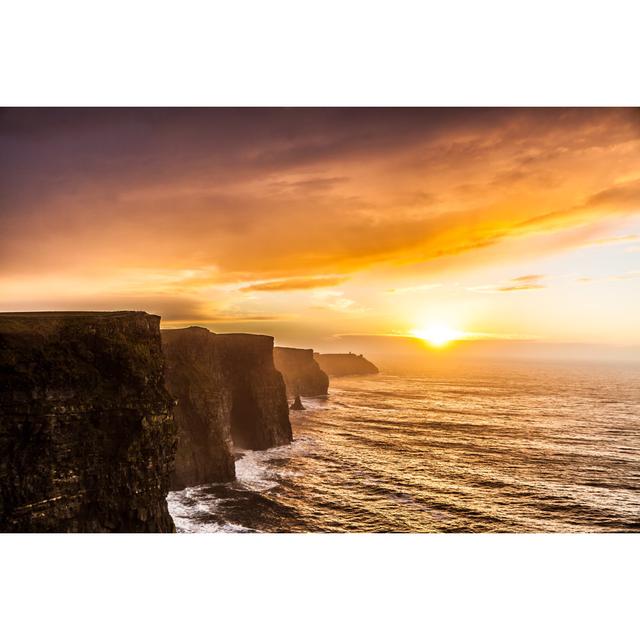 Moher At Sunset_485772857 House of Hampton Size: 81cm H x 122cm W x 3.8cm D on Productcaster.