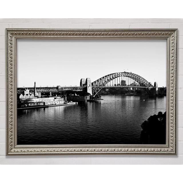 Sydney Harbour Bridge B N W - Single Picture Frame Art Prints Bright Star Size: 42cm H x 59.7cm W on Productcaster.