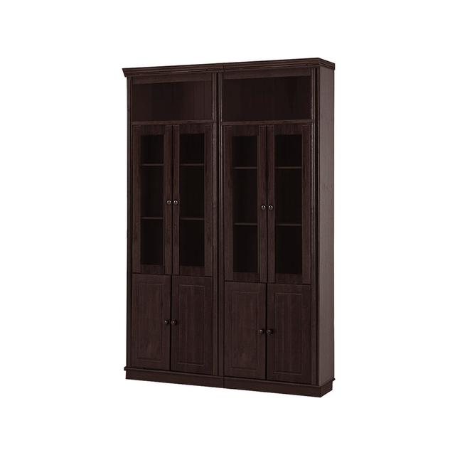 Dedrah 223cm H x 148cm W Library Bookcase Bookcase Rosalind Wheeler Colour: Brown on Productcaster.