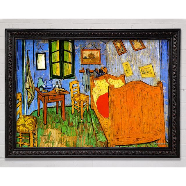 His Bedroom 3 - Single Picture Frame Art Prints August Grove Size: 42cm H x 59.7cm W x 3cm D, Format: Black Framed Wood on Productcaster.