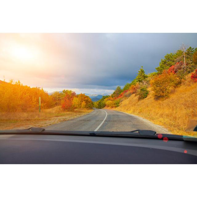 Driving On Mountain Road by Vvvita - Wrapped Canvas Print Alpen Home Size: 51cm H x 76cm W on Productcaster.