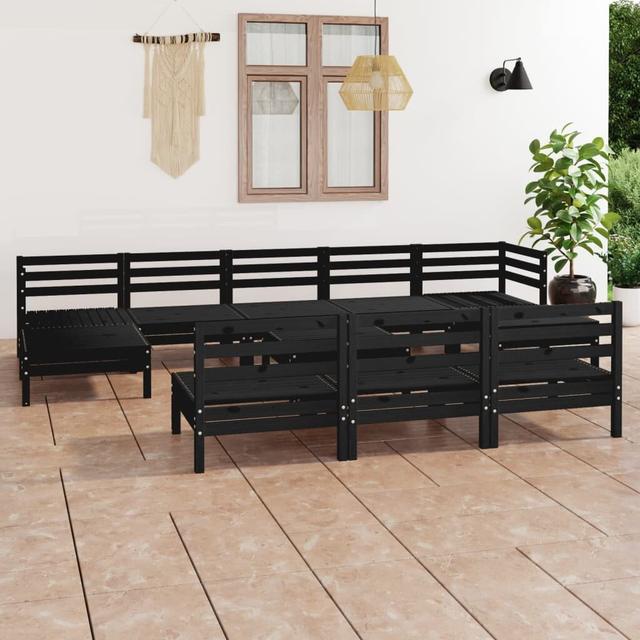 ClassicLiving 11 Piece Garden Lounge Set Honey Brown Solid Pinewood ClassicLiving Colour: Black on Productcaster.