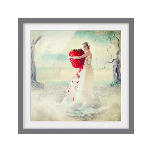 Strawberry Princess - Picture Frame Photograph Rosalind Wheeler Frame Option: Grey Framed, Size: 70cm H x 70cm W x 2cm D on Productcaster.