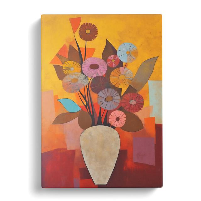 Dorota Flowers Mid Century Vol.5 - Wrapped Canvas Graphic Art Marlow Home Co. Size: 60cm H x 40cm W x 3cm D on Productcaster.