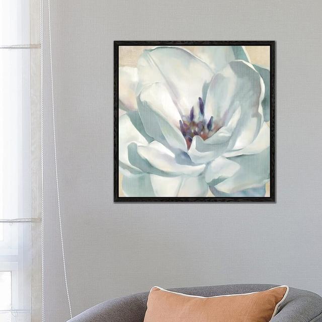 Iridescent Bloom II by Carol Robinson - Graphic Art Print on Canvas Lily Manor Size: 66.04cm H x 66.04cm W x 3.81cm D, Format: Black Framed Canvas on Productcaster.