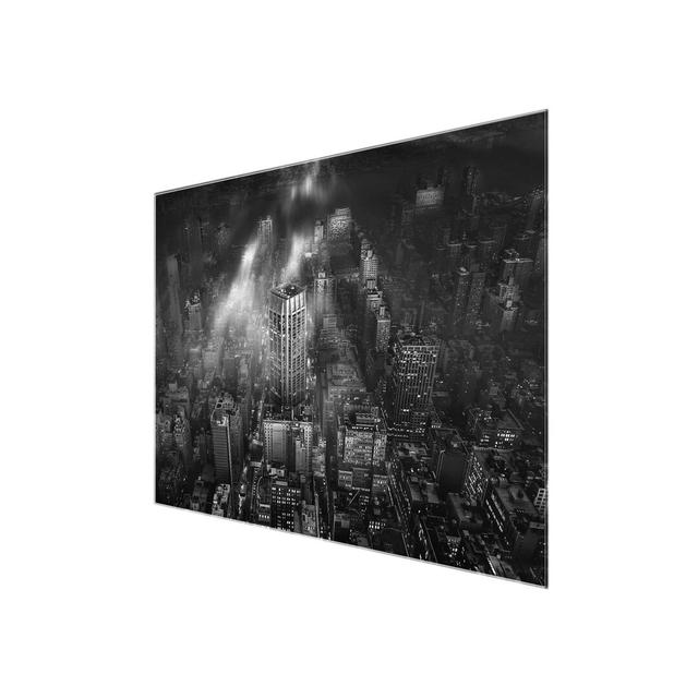 Sunlight Over New York City - Photograph Print on Glass East Urban Home Size: 60 cm H x 80 cm W on Productcaster.