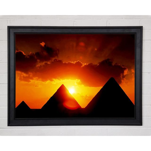 Egyptian Pyramid Sunset - Single Picture Frame Art Prints Ebern Designs Size: 21cm H x 29.7cm W x 1.5cm D on Productcaster.